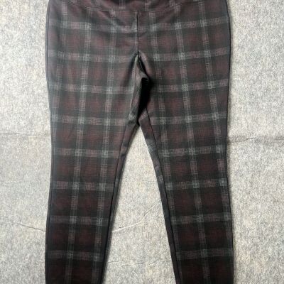 Per Se Pull Boho On Tummy Control Womens Leggings Plaid Size 1X #40